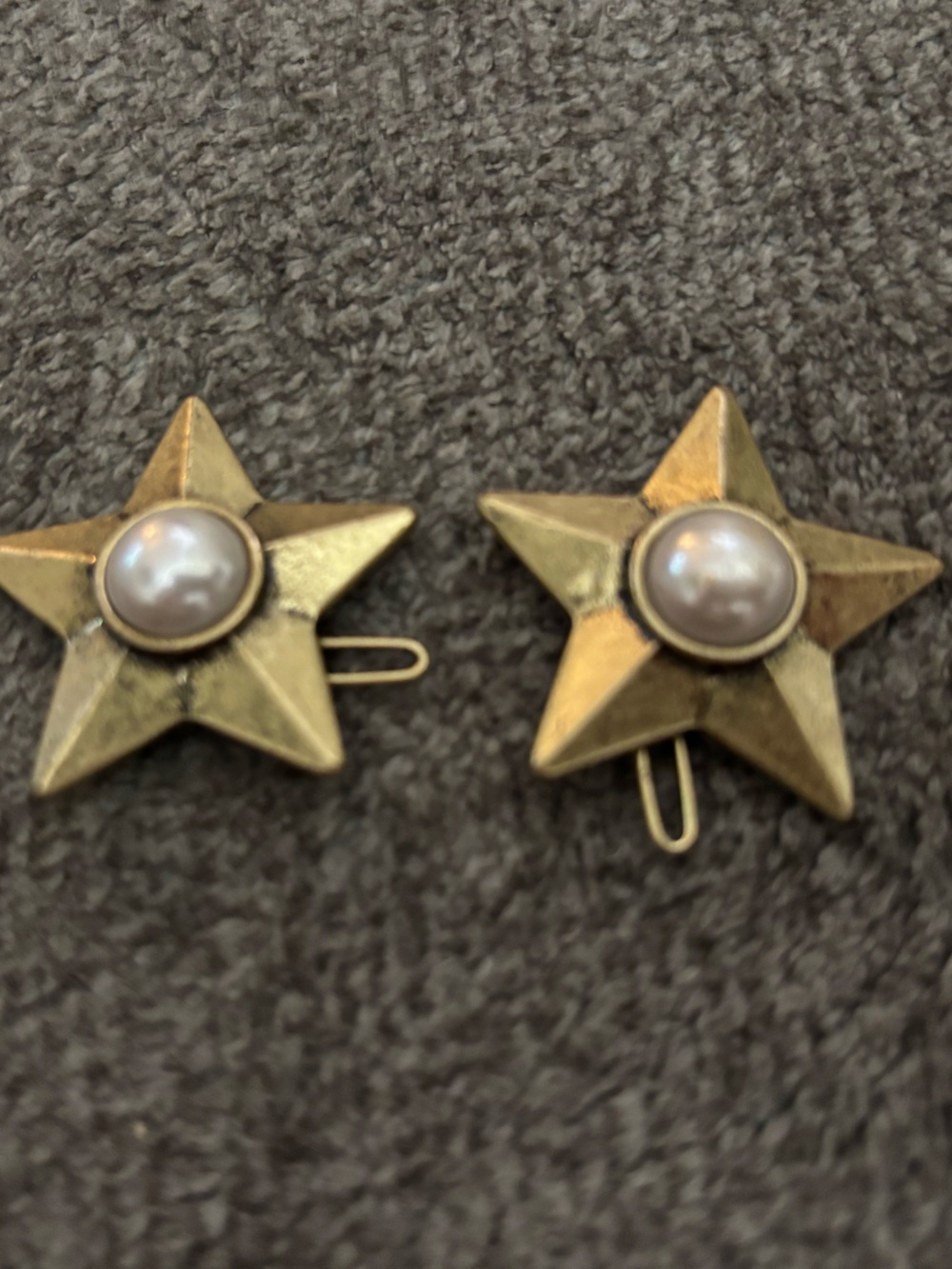 Celestial Star Shoe Clips Faux Pearl Ctr Mid Century Dress Shoe Accent Or Hairbo